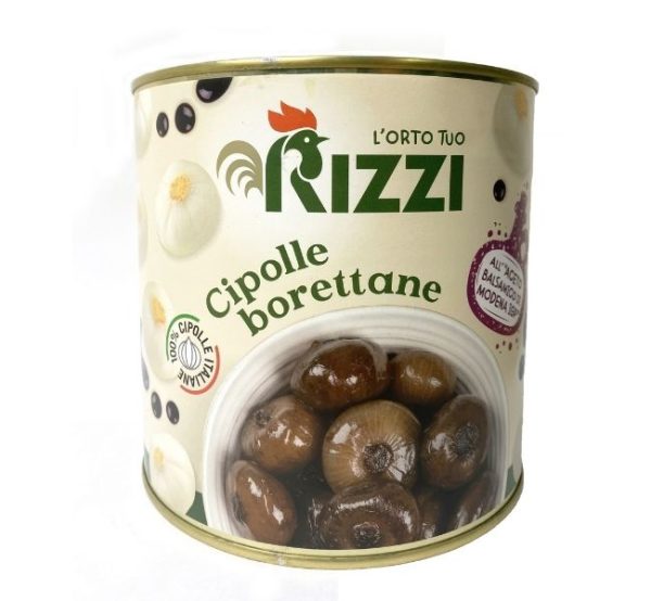 Image shows Tinned Borettane onions from Midsummer olives