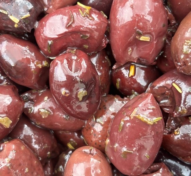 Image shows Caliban's Kalamatas olives from Midsummer Olives