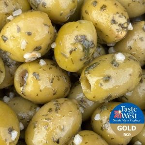 Image shows juliets Passions from Midsummer Olives - Taste of the west gold award winning Olives